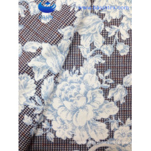 Azul design de flores de impressão sofá tecido (BS8129-2)